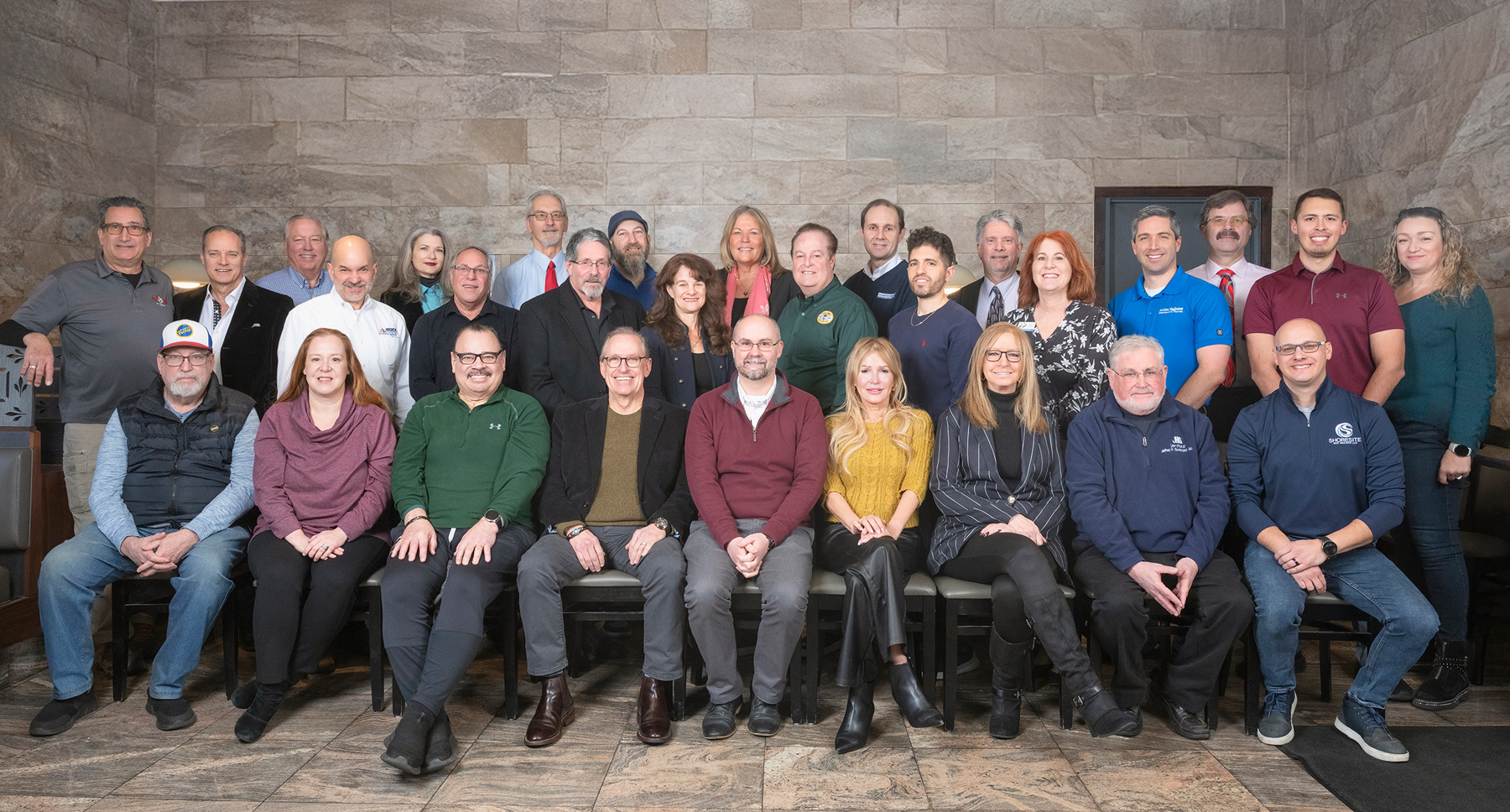 Members of the Thursday Morning Networking Club posing together for a group photo