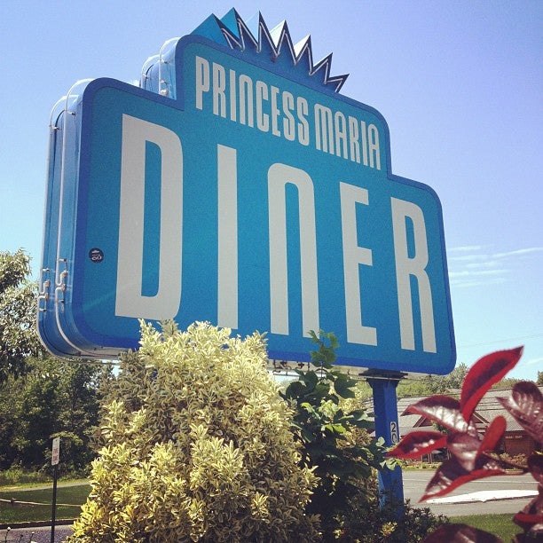 Princess Maria Diner sign in Wall Township, NJ, where the club meets